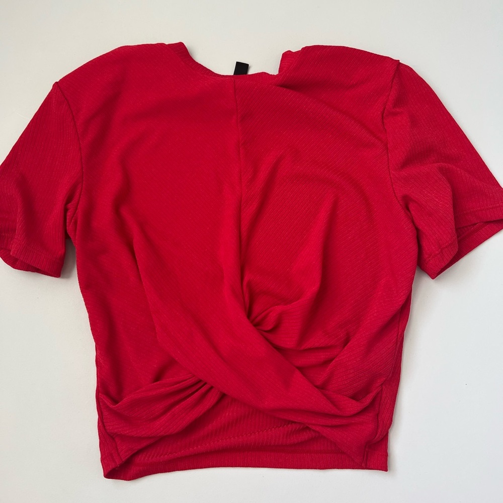Red crop top